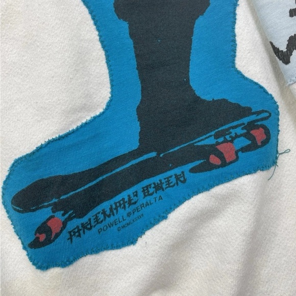 Vtg 1986 Bones Brigade Powell Peralta Rodney Mullen Skeleton Graphic Sweatshirt - Picture 12 of 16